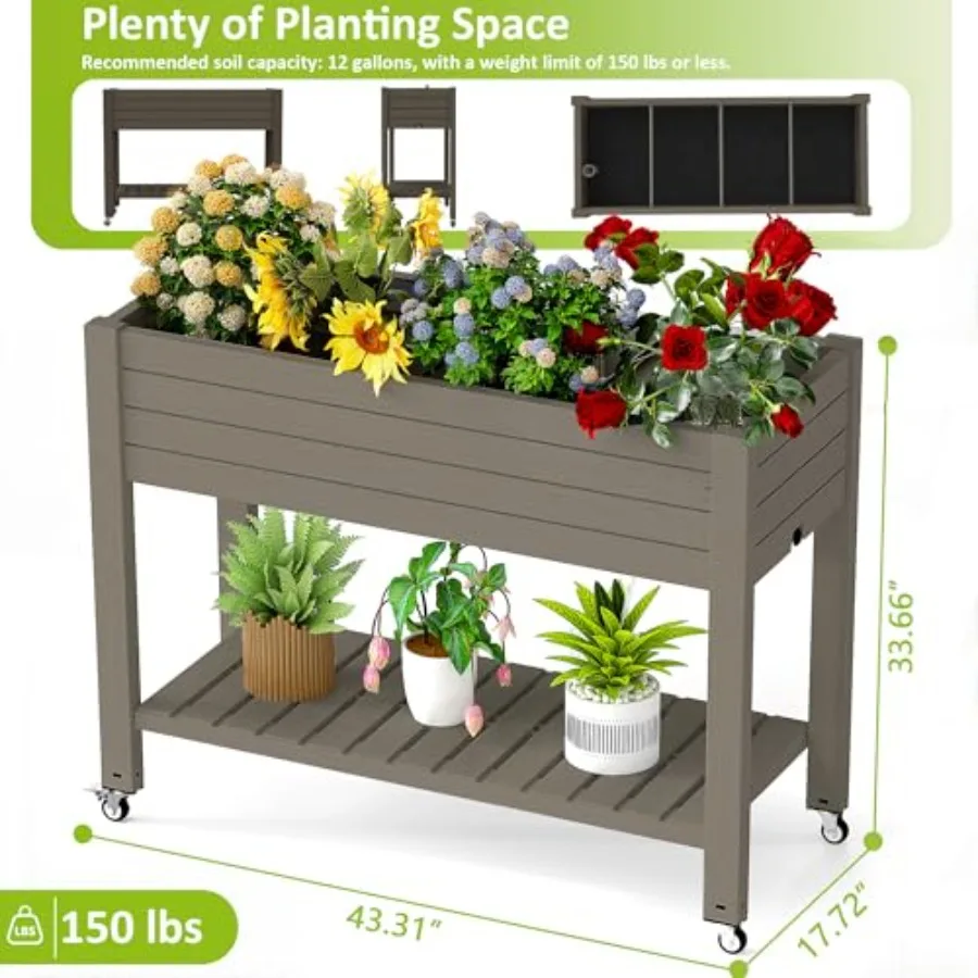Приподнятая грядка на ножках,  – обзор и цена Self-Watering Planter