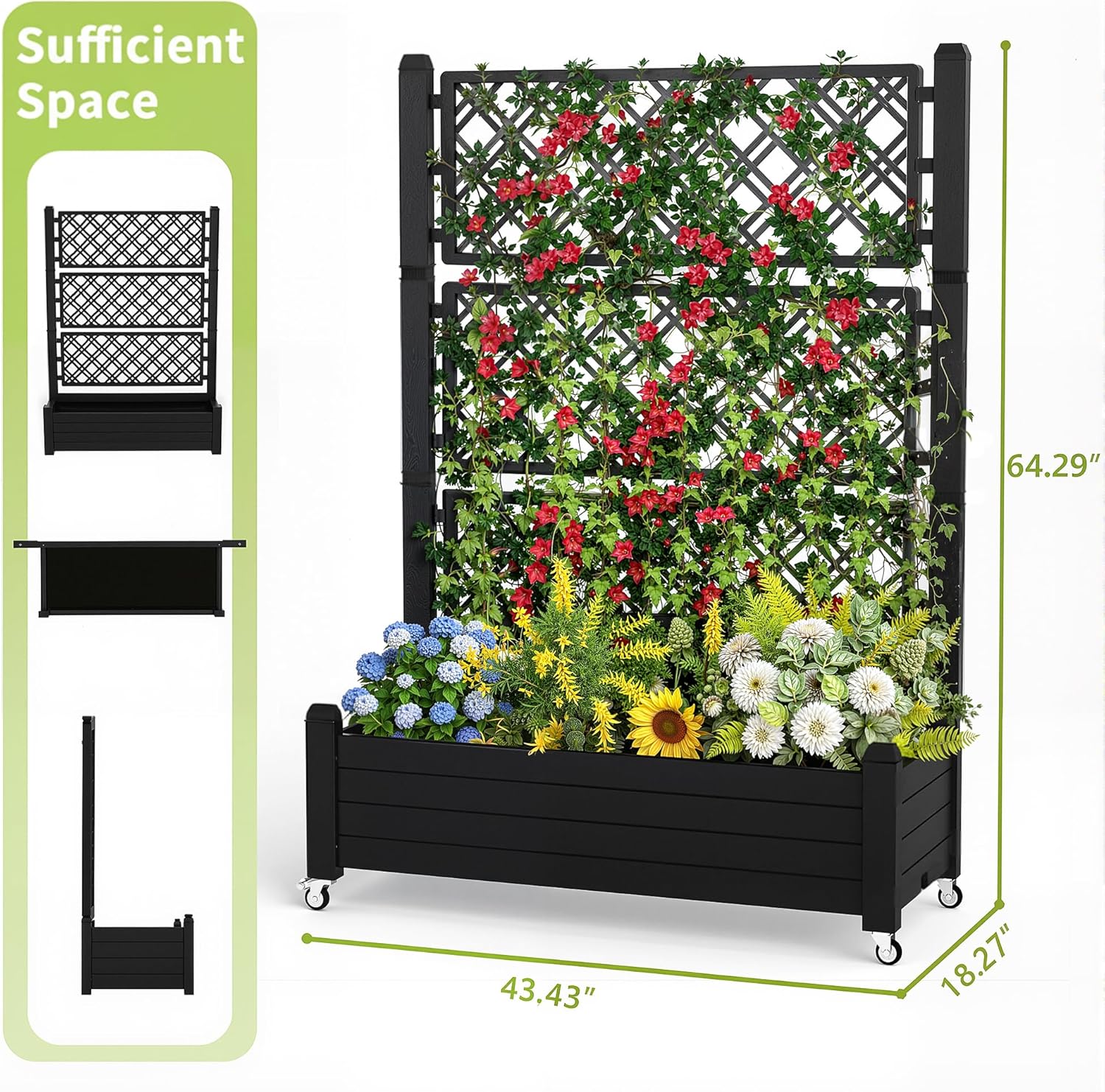 Приподнятая грядка с решеткой, – обзор и цена Self-Watering Planter